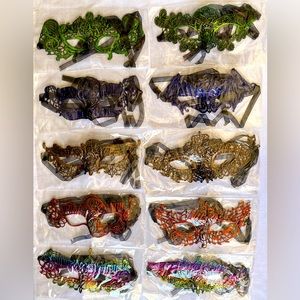 5 pair soft lace musical notes colorful‎ masquerade masks